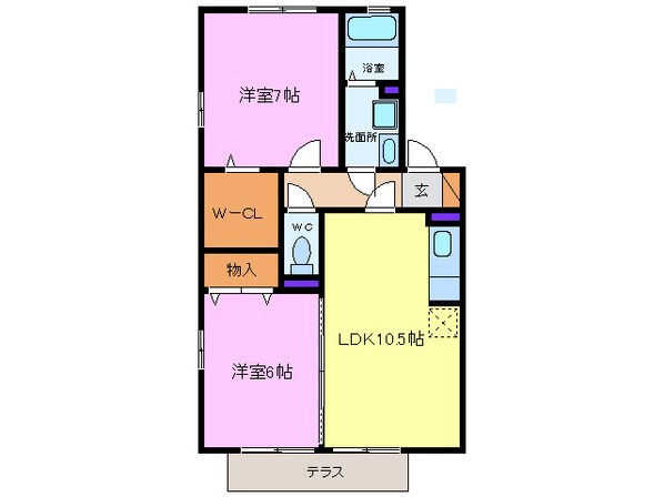 甚目寺駅 徒歩17分 1階の物件間取画像